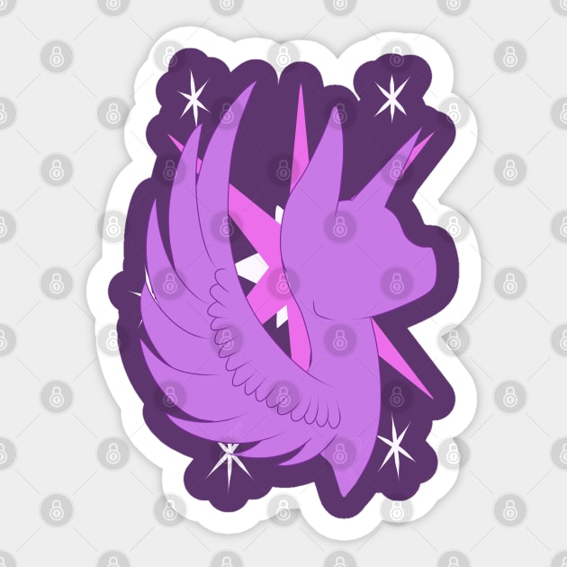 Silhouette - Twilight Sparkle Sticker by ForsakenSky